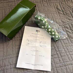 Kuhn Rikon Swiss Design Safety Can Opener Green White Polka Dot Smooth Edge